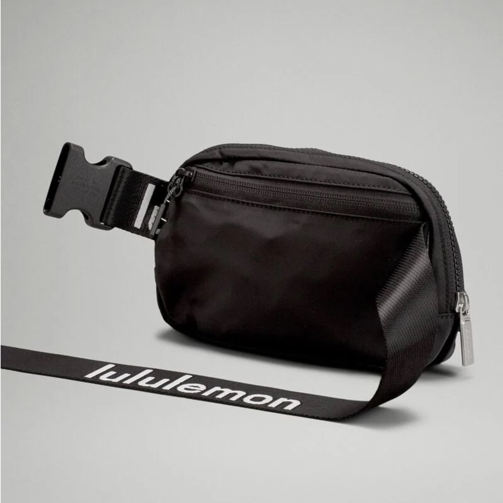 Lululemon Black Wordmark Belt Bag